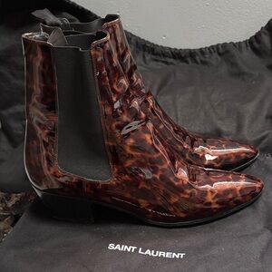 Saint Laurent Women's Brown Ankle Boots